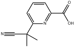 2-Pyridinecarboxylic acid, 6-(1-cyano-1-methylethyl)- Struktur