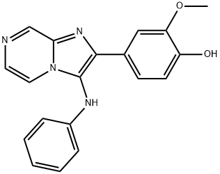 Phenol, 2-methoxy-4-[3-(phenylamino)imidazo[1,2-a]pyrazin-2-yl]- Struktur