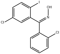 Methanone, (5-chloro-2-iodophenyl)(2-chlorophenyl)-, oxime, (1Z)- Struktur