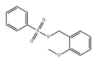 Benzenesulfonothioic acid, S-[(2-methoxyphenyl)methyl] ester Struktur