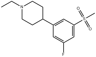 Piperidine, 1-ethyl-4-[3-fluoro-5-(methylsulfonyl)phenyl]- Struktur