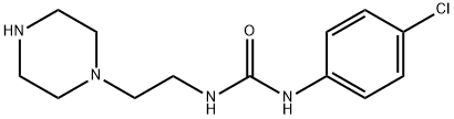 Urea, N-(4-chlorophenyl)-N'-[2-(1-piperazinyl)ethyl]- Struktur