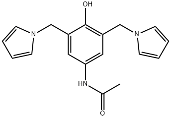 Acetamide, N-[4-hydroxy-3,5-bis(1H-pyrrol-1-ylmethyl)phenyl]- Struktur