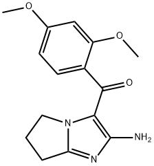 METHANONE, (2-AMINO-6,7-DIHYDRO-5H-PYRROLO[1,2-A]IMIDAZOL-3-YL)(2,4-DIMETHOXYPHENYL)- Struktur