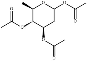 D-arabino-Hexopyranose, 2,6-dideoxy-, 1,3,4-triacetate Struktur