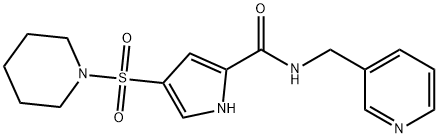 4-(1-Piperidinylsulfonyl)-N-(3-pyridinylmethyl)-1H-pyrrole-2-carboxamide Struktur