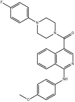 Methanone, [4-(4-fluorophenyl)-1-piperazinyl][1-[(4-methoxyphenyl)amino]-4-isoquinolinyl]- Struktur