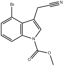 1H-Indole-1-carboxylic acid, 4-bromo-3-(cyanomethyl)-, methyl ester