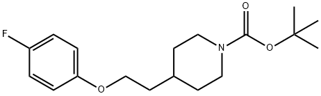 1-Piperidinecarboxylic acid, 4-[2-(4-fluorophenoxy)ethyl]-, 1,1-dimethylethyl ester Struktur