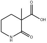 3-methyl-2-oxopiperidine-3-carboxylic acid Struktur