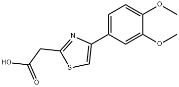 2-Thiazoleacetic acid, 4-(3,4-dimethoxyphenyl)- Struktur