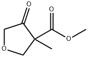 3-Furancarboxylic acid, tetrahydro-3-methyl-4-oxo-, methyl ester Struktur