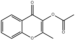 4H-1-Benzopyran-4-one, 3-(acetyloxy)-2-methyl- Struktur