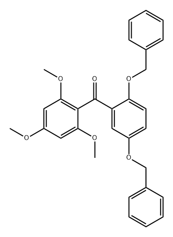 Methanone, [2,5-bis(phenylmethoxy)phenyl](2,4,6-trimethoxyphenyl)- Struktur