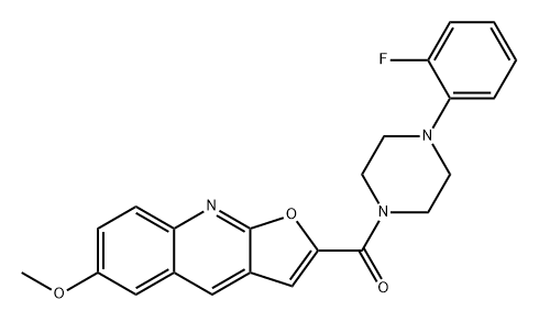 Methanone, [4-(2-fluorophenyl)-1-piperazinyl](6-methoxyfuro[2,3-b]quinolin-2-yl)- Struktur