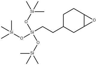 Trisiloxane, 1,1,1,5,5,5-hexamethyl-3-[2-(7-oxabicyclo[4.1.0]hept-3-yl)ethyl]-3-[(trimethylsilyl)oxy]- Struktur