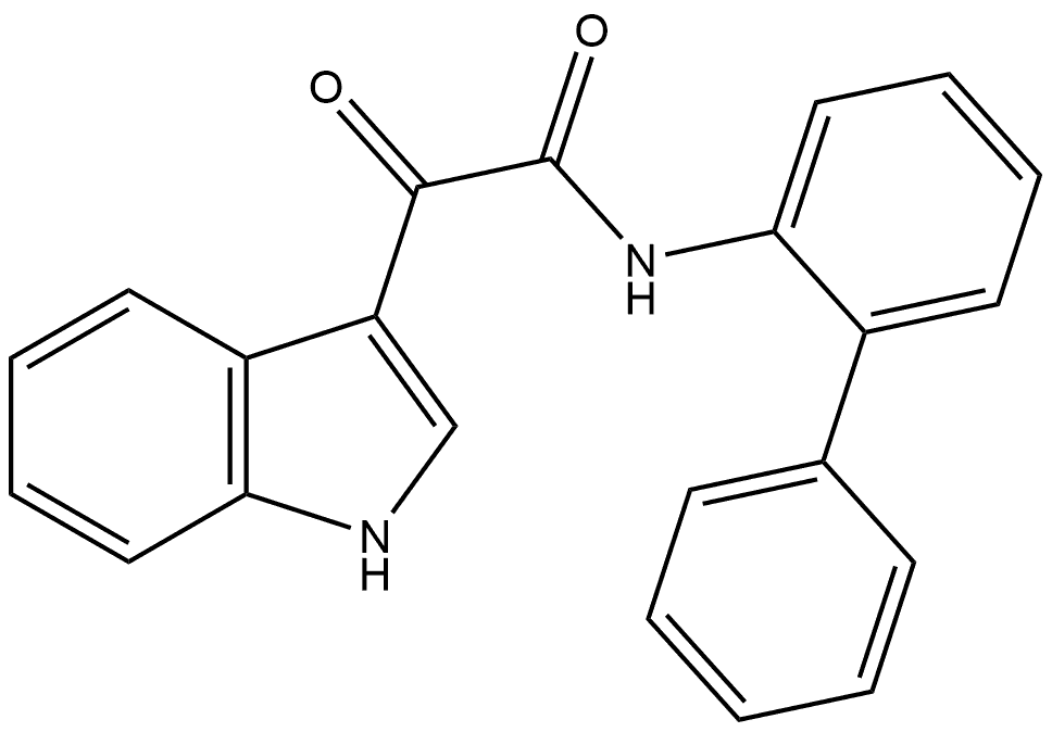 1H-Indole-3-acetamide, N-[1,1'-biphenyl]-2-yl-α-oxo- Struktur