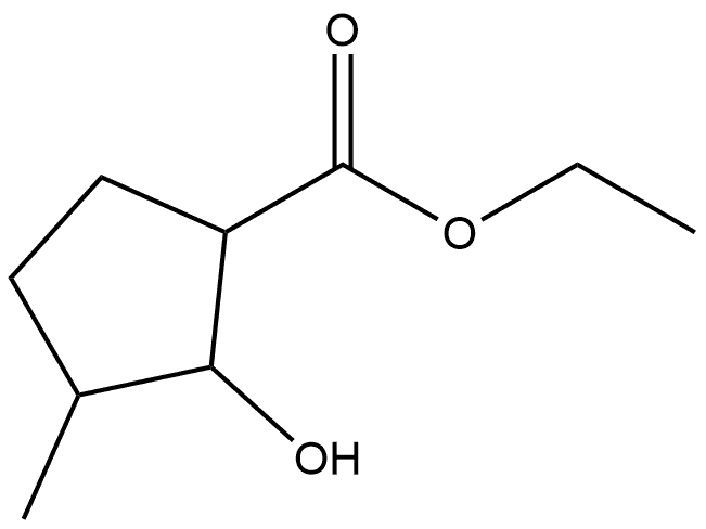 ethyl 2-hydroxy-3-methylcyclopentane-1-carboxylate Struktur