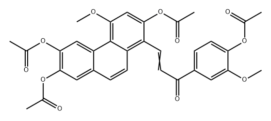 2-Propen-1-one, 1-[4-(acetyloxy)-3-methoxyphenyl]-3-[2,6,7-tris(acetyloxy)-4-methoxy-1-phenanthrenyl]-