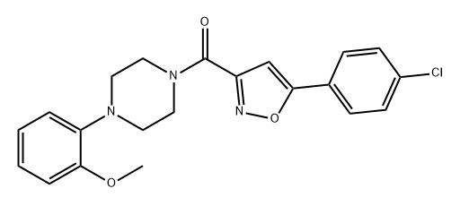 Methanone, [5-(4-chlorophenyl)-3-isoxazolyl][4-(2-methoxyphenyl)-1-piperazinyl]- Struktur