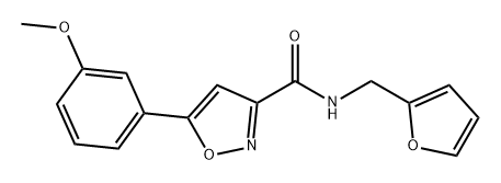 3-Isoxazolecarboxamide, N-(2-furanylmethyl)-5-(3-methoxyphenyl)- Struktur