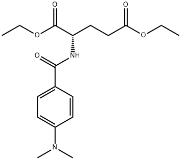 Glutamic acid, N-[p-(dimethylamino)benzoyl]-, diethyl ester (7CI) Struktur