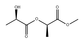 Propanoic acid, 2-hydroxy-, (1R)-2-methoxy-1-methyl-2-oxoethyl ester, (2R)- Struktur