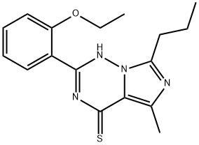 2-(2-Ethoxyphenyl)-5-methyl-7-propyl-imidazo[5,1-f][1,2,4]triazine-4(1H)-thione Struktur