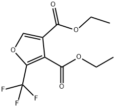 3,4-Furandicarboxylic acid, 2-(trifluoromethyl)-, 3,4-diethyl ester Struktur