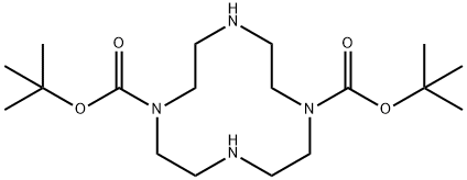 1,4,7,10-Tetraazacyclododecane-1,7-dicarboxylic acid, 1,7-bis(1,1-dimethylethyl) ester Struktur