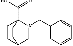 2-Azabicyclo[2.2.2]octane-1-carboxylic acid, 2-(phenylmethyl)- Struktur