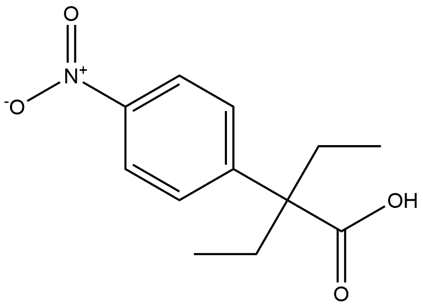 Benzeneacetic acid, α,α-diethyl-4-nitro- Struktur