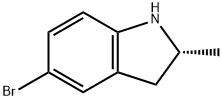 1H-Indole, 5-bromo-2,3-dihydro-2-methyl-, (2R)- Struktur