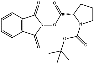 1-Pyrrolidinecarboxylic acid, 2-[[(1,3-dihydro-1,3-dioxo-2H-isoindol-2-yl)oxy]carbonyl]-, 1,1-dimethylethyl ester, (S)- (9CI) Struktur