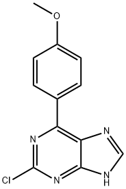 9H-Purine, 2-chloro-6-(4-methoxyphenyl)- Struktur