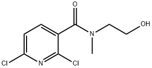 3-Pyridinecarboxamide, 2,6-dichloro-N-(2-hydroxyethyl)-N-methyl- Struktur