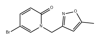 2(1H)-Pyridinone, 5-bromo-1-[(5-methyl-3-isoxazolyl)methyl]- Struktur