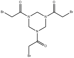 1,3,5-Triazine, 1,3,5-tris(bromoacetyl)hexahydro- (9CI) Struktur