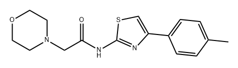 4-Morpholineacetamide, N-[4-(4-methylphenyl)-2-thiazolyl]- Struktur