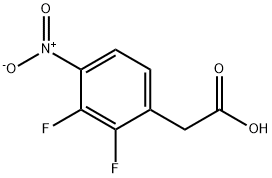 Benzeneacetic acid, 2,3-difluoro-4-nitro- Struktur