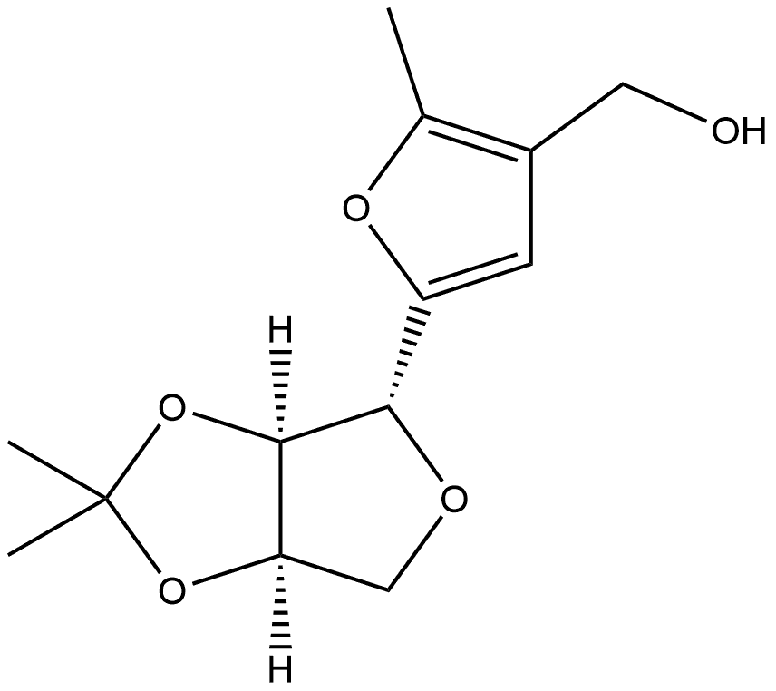 3-Furanmethanol, 2-methyl-5-(tetrahydro-2,2-dimethylfuro[3,4-d]-1,3-dioxol-4-yl)-, [3aR-(3aα,4α,6aα)]- (9CI)