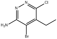 4-bromo-6-chloro-5-ethyl-3-Pyridazinamine Struktur