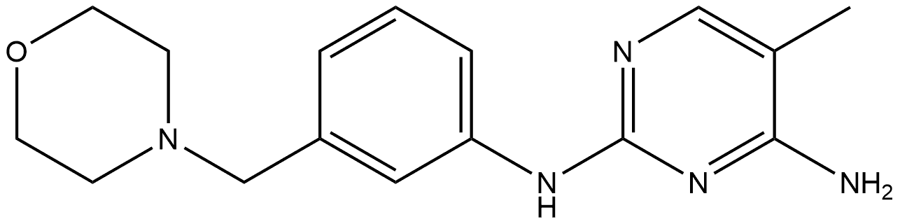 5-Methyl-N-[3-(morpholinomethyl)phenyl]pyrimidine-2,4-diamine Struktur