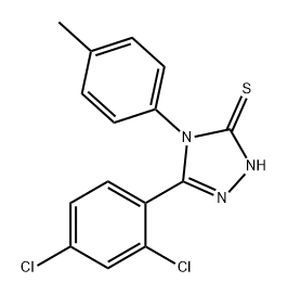 3H-1,2,4-Triazole-3-thione, 5-(2,4-dichlorophenyl)-2,4-dihydro-4-(4-methylphenyl)- Struktur