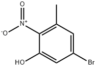 Phenol, 5-bromo-3-methyl-2-nitro- Struktur