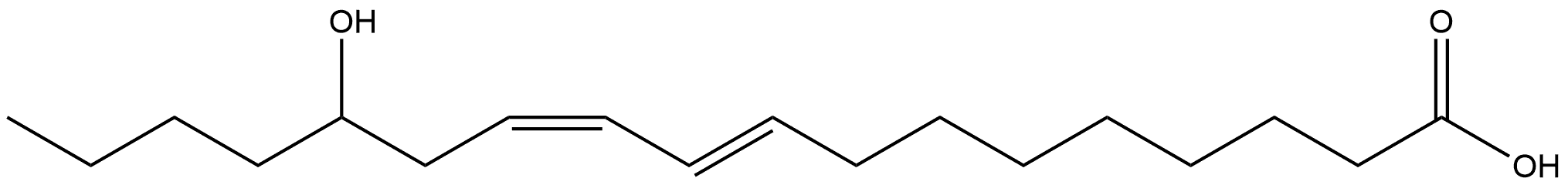 (9E,11Z)-14-Hydroxy-9,11-octadecadienoic acid Struktur