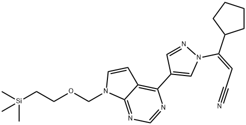 2-Propenenitrile, 3-cyclopentyl-3-[4-[7-[[2-(trimethylsilyl)ethoxy]methyl]-7H-pyrrolo[2,3-d]pyrimidin-4-yl]-1H-pyrazol-1-yl]-, (2Z)-