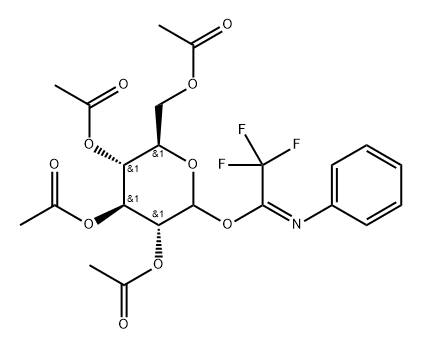 1-(2,2,2-Trifluoro-N-phenylacetimidate)-2,3,4,6-tetra-O-acetyl-D-glucopyranoside Struktur