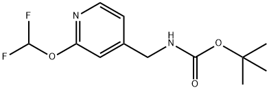 Carbamic acid, N-[[2-(difluoromethoxy)-4-pyridinyl]methyl]-, 1,1-dimethylethyl ester Struktur