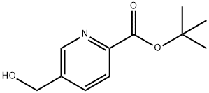 2-Pyridinecarboxylic acid, 5-(hydroxymethyl)-, 1,1-dimethylethyl ester Struktur